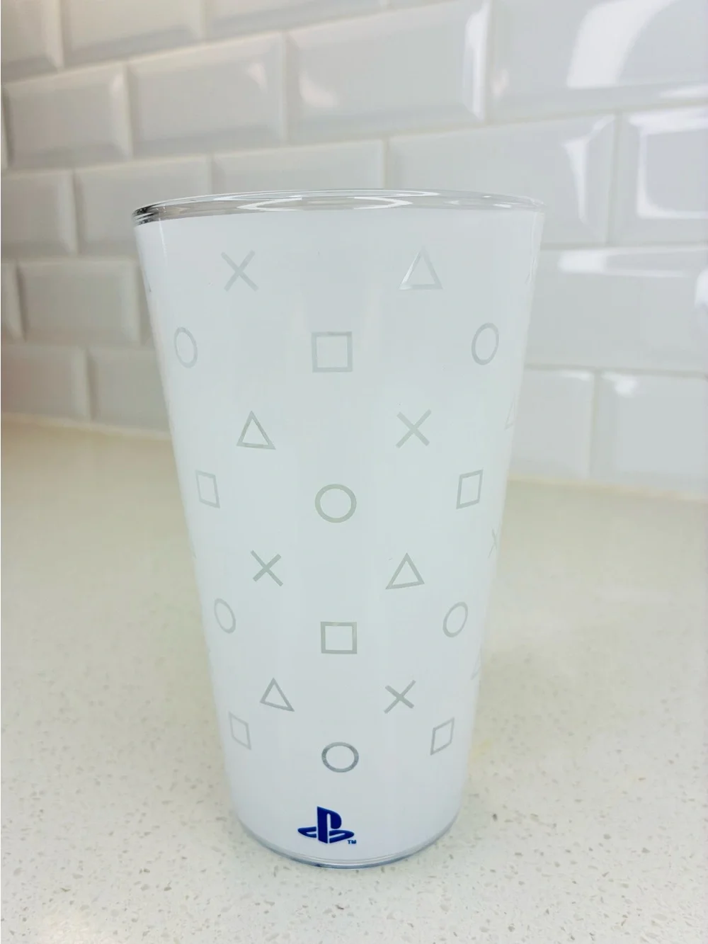Paladone Playstation Drinking Glass Cup Official Licensed Product 400ml white